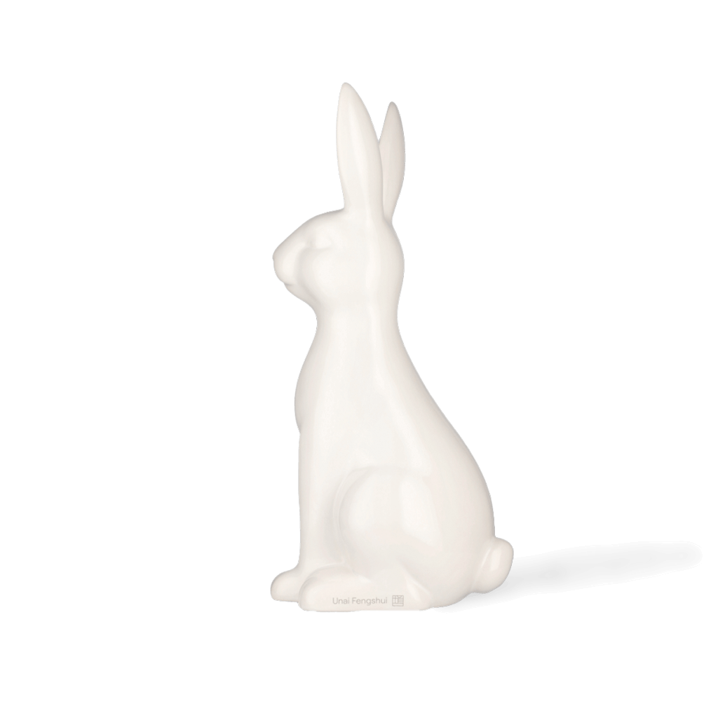 Conejo Chino Blanco | Figura | Feng Shui | Año Chino Lado