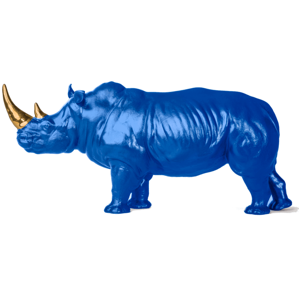 Rinoceronte Feng Shui Azul | Figura Proteccion y Decoracion