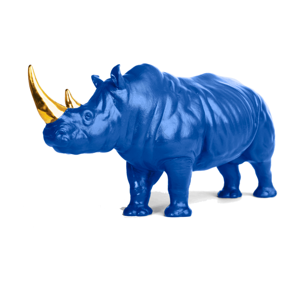 Rinoceronte Feng Shui Azul