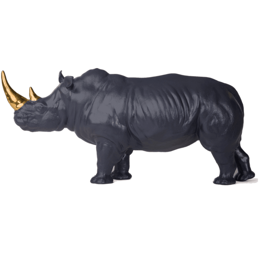 Rinoceronte Feng Shui Negro | Figura Proteccion y Suerte