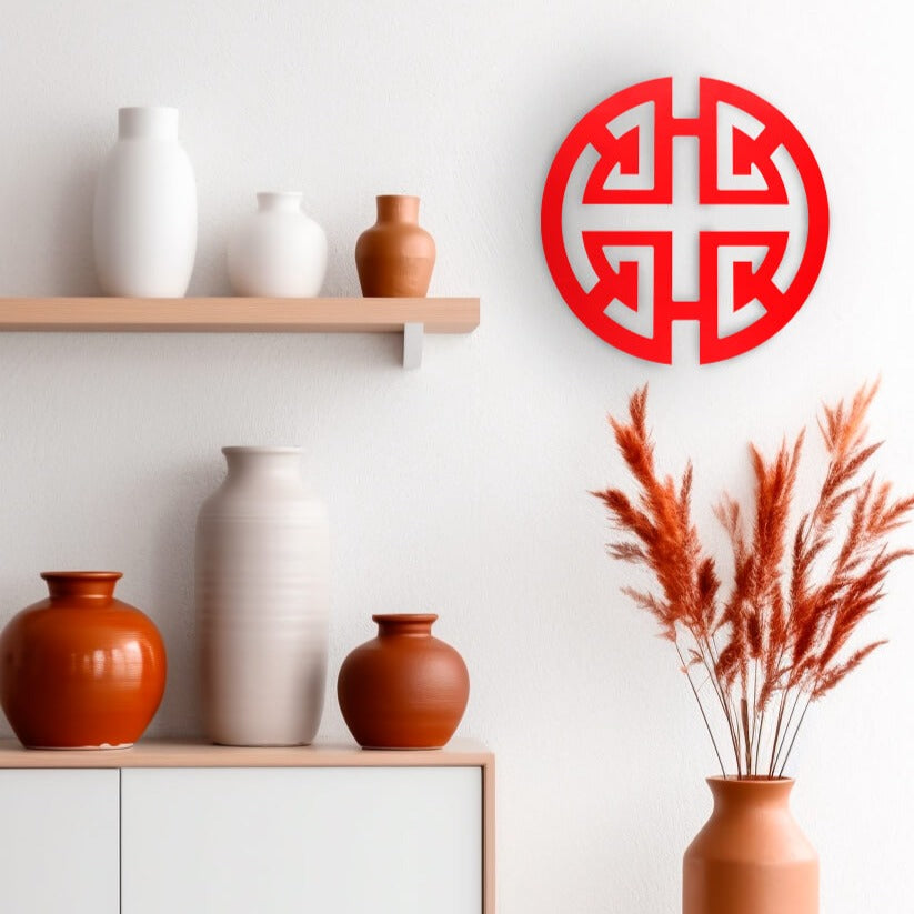 Simbolos Feng Shui de Prosperidad Rojo | Simbolo de Pared